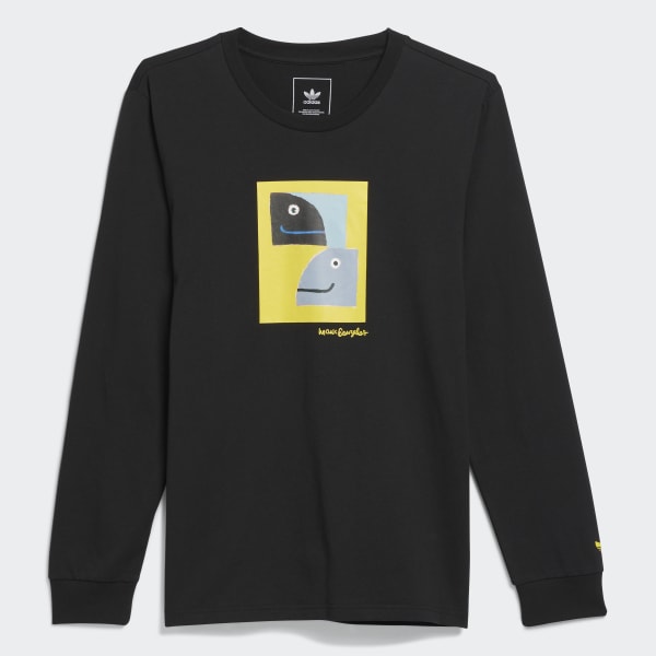 Svart Shmoofoil Painted Long Sleeve T-skjorte KO525