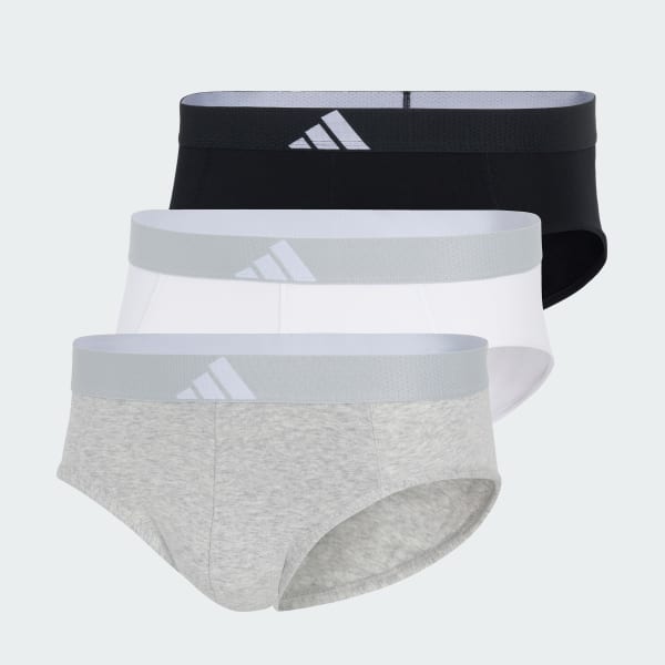 Grey Active Flex Cotton Body Briefs 3-Pack Underwear