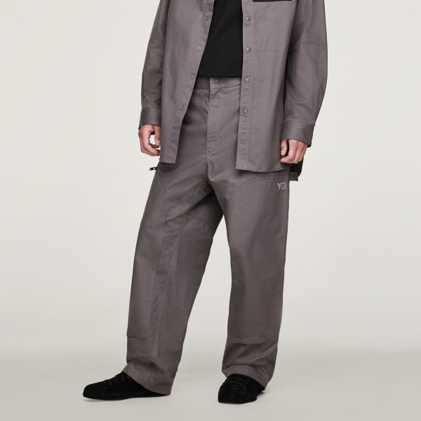 Grey Y-3 UT Twill Straight Pants