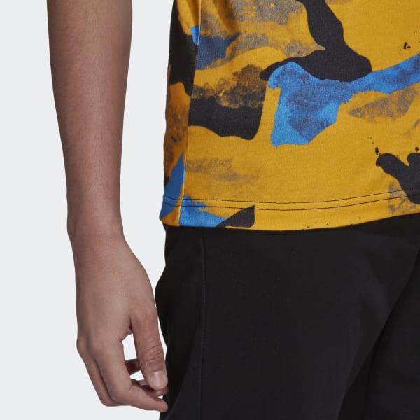 Gelb Camo Series Allover Print T-Shirt WH590
