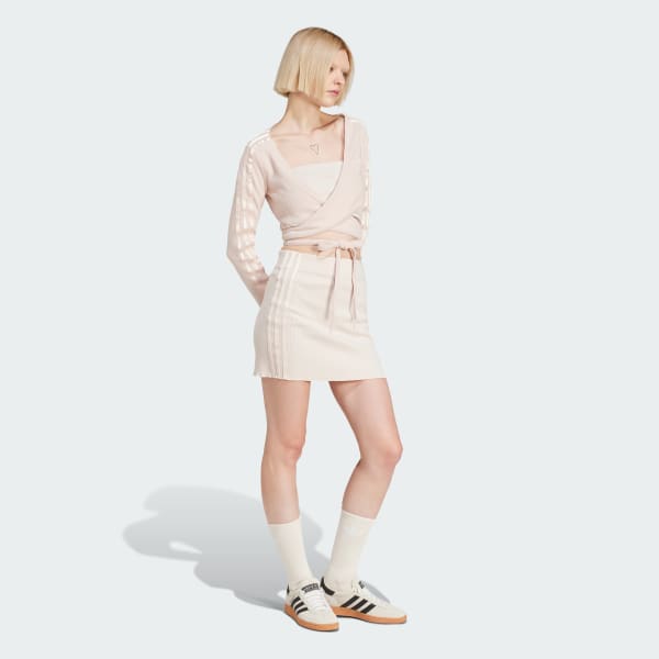 ピンク ラップアラウンド カーディガン