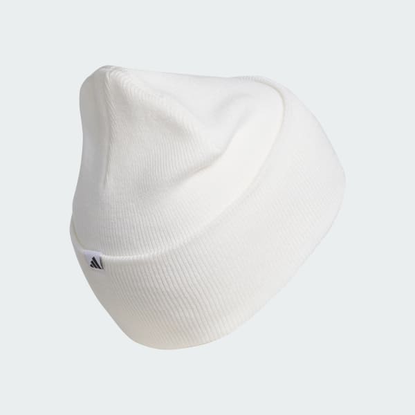 adidas Postseason Wide Cuff Fold Beanie - White | Free Shipping