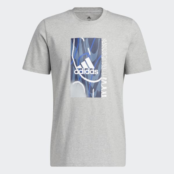 Grey Badge of Sport Courts Graphic T-Shirt II920