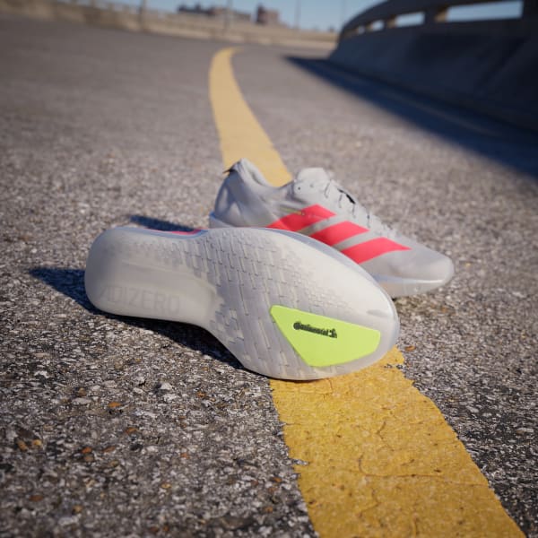 Grey Adizero Adios 9 Running Shoes