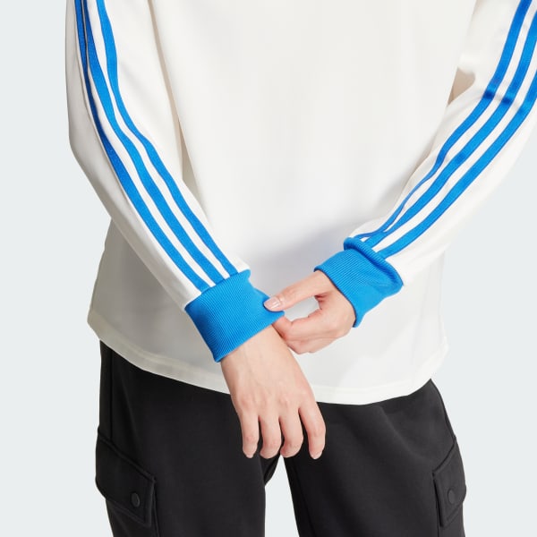White adidas long sleeve top best sale