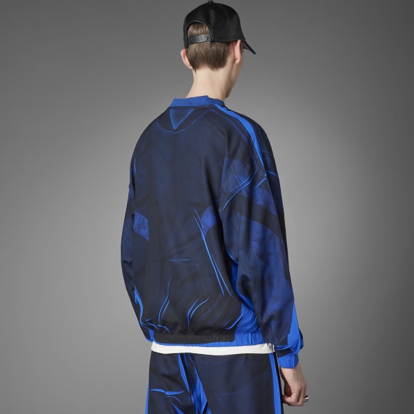 Blue Version Half-Zip Soccer Silk Track Top