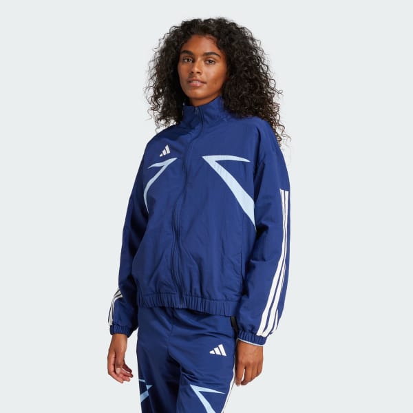 Μπλε Tiro Cut 3-Stripes Color Block Woven Track Jacket