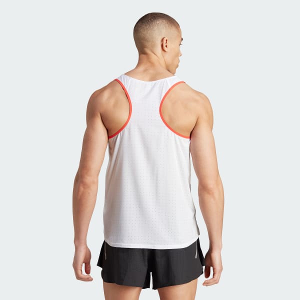 Blanco Playera Sin Mangas Adizero Running 