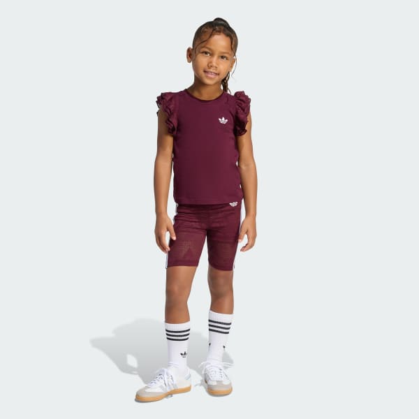 Granate CONJUNTO DE CAMISETA Y SHORTS DE CICLISMO CON CORDONES