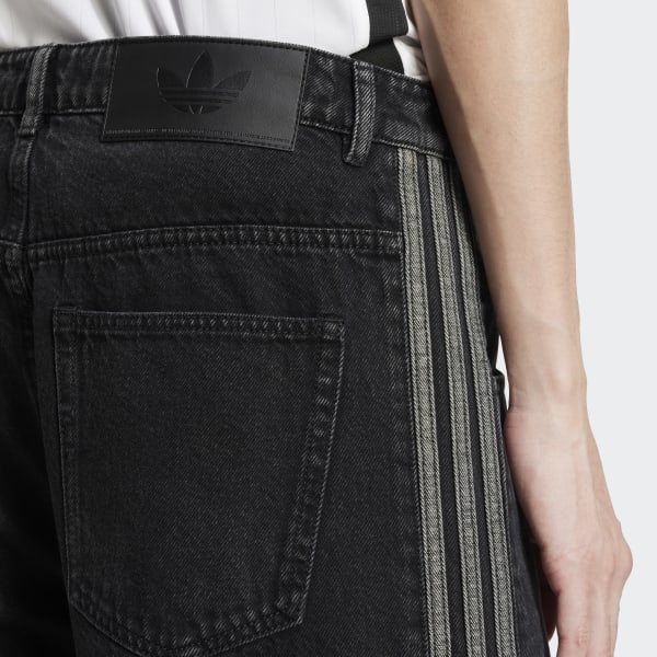 adidas Adicolor Denim Firebird Trousers - Black | adidas UK