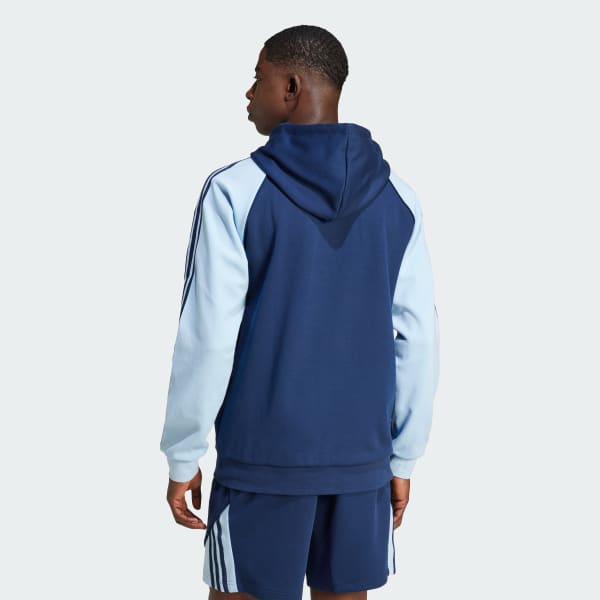 Bleu Sweat-shirt à capuche Colorblocked SST