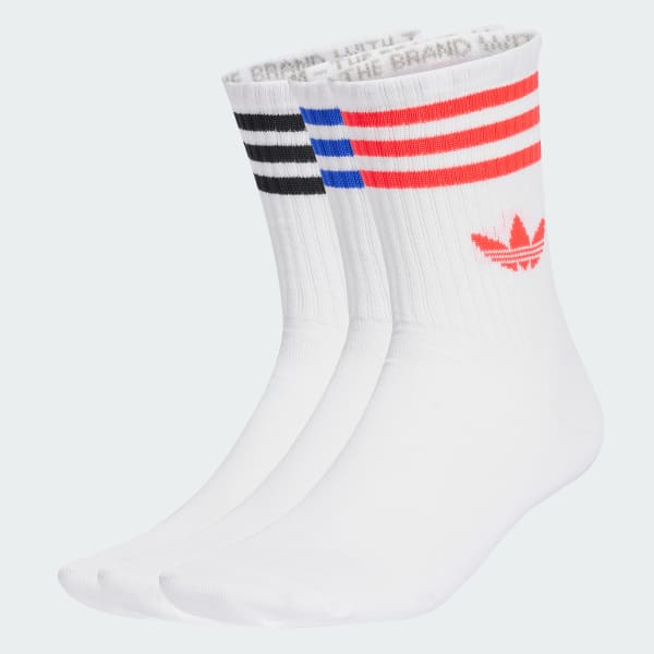 Blanc Chaussettes 3 bandes (3 paires)
