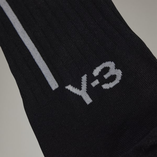 Black Y-3 Crew Socks (2 Pairs) 66316