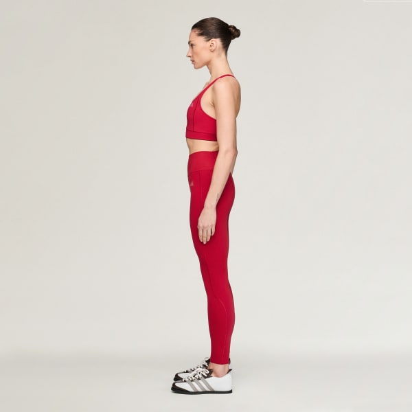 Burgundy adidas x entire studios Optime Training 7/8 Leggings