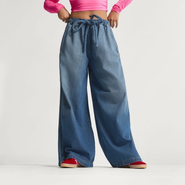 Blue DENIM TRACKPANTS