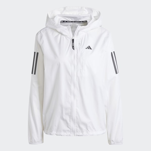 希少！adidas ランニングジャケット　バックプリント！ 古着 90s adidas BIG トレフォイル バック プリント 3ライン