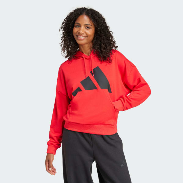 cervená Mikina Essentials Big Logo French Terry Loose