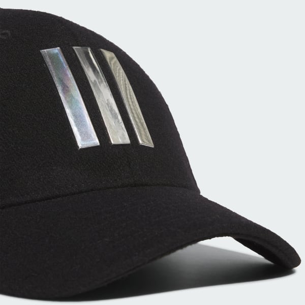 ブラック 【ゴルフ】ウールスリーストライプスキャップ