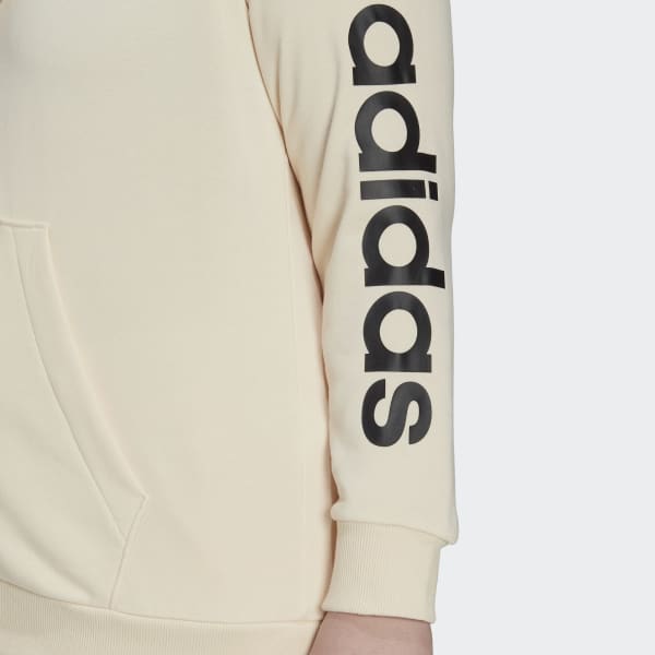 Beige Essentials Logo Full-Zip Hoodie (Plus Size) 28802