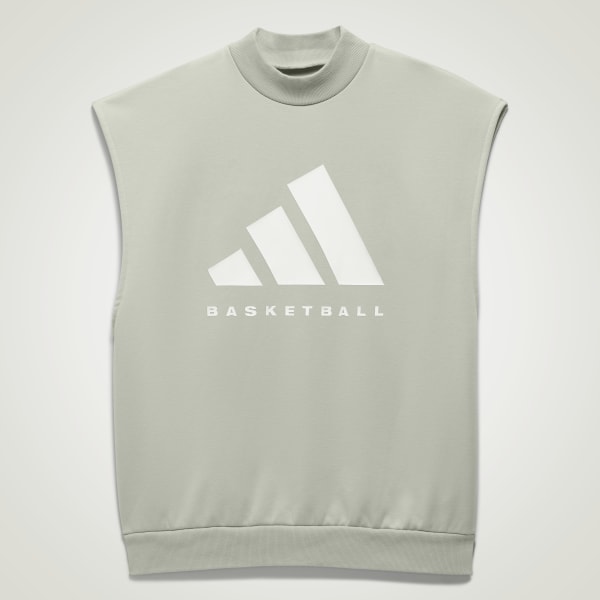 Gron adidas Basketball Sleeveless Sweatshirt