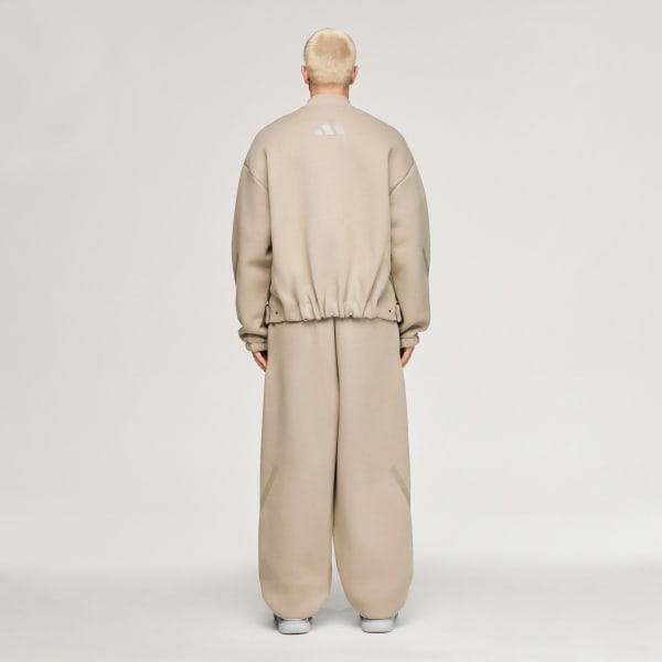 Beige adidas x entire studios Z.N.E. Uniform Full Zip Knit