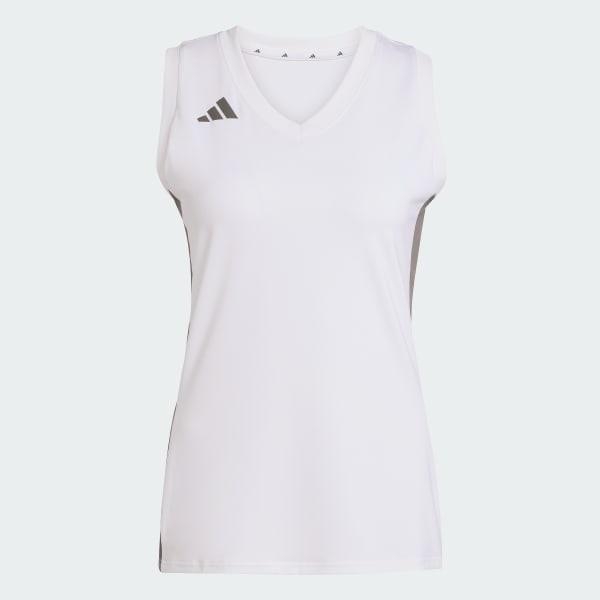 White Quickset Sleeveless Volleyball Jersey