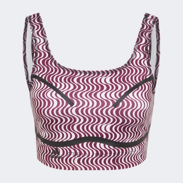 Rood adidas by Stella McCartney TruePurpose Printed Croptop