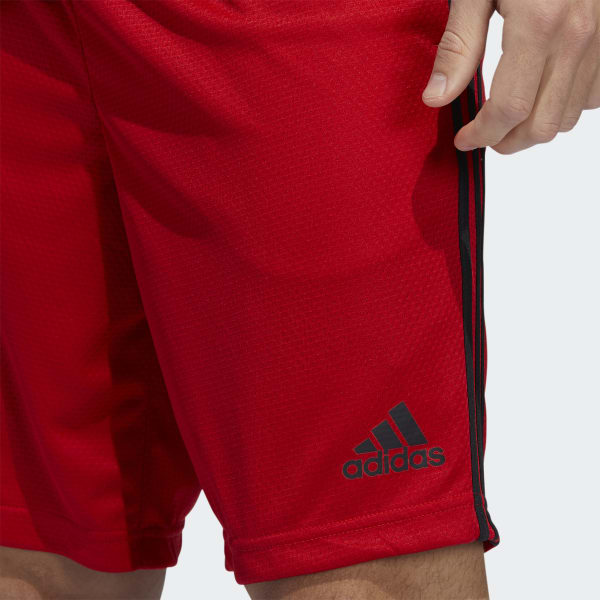 Rojo Shorts Tejidos adidas 3 Tiras AEROREADY 26454