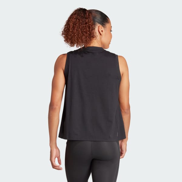 Negro Playera sin Mangas de Entrenamiento Train Essentials Big Performance Logo