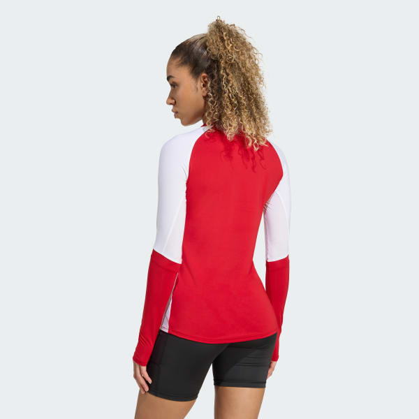 Red Quickset Long Sleeve Volleyball Jersey