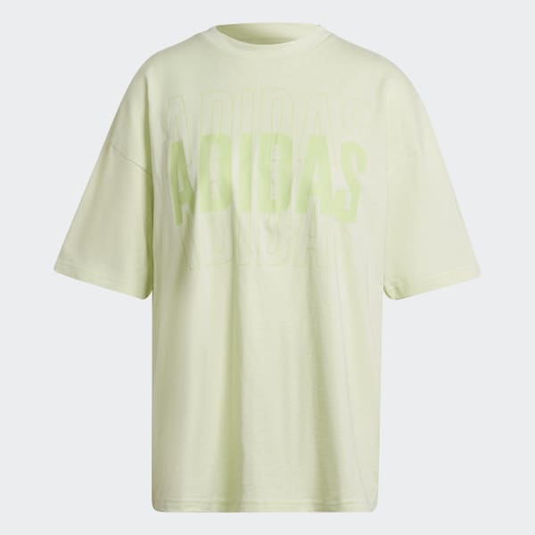 Vert T-shirt oversize Essentials Repeat adidas Logo WU975
