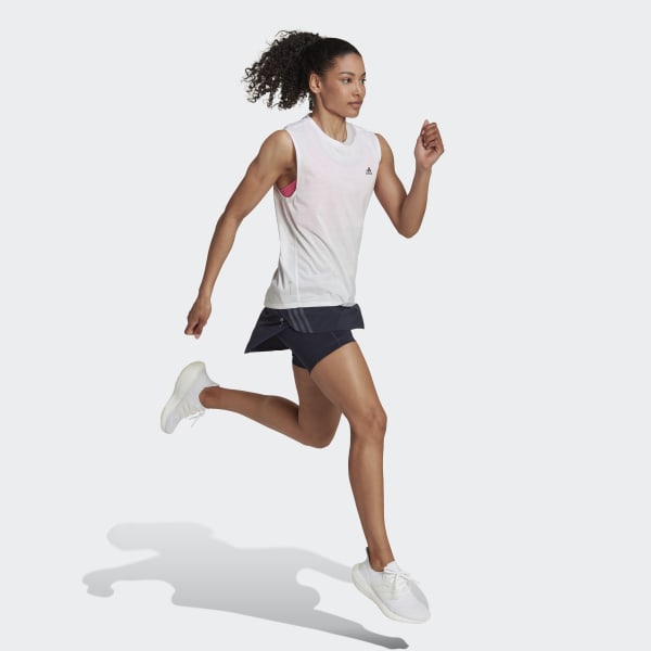 Blanco Playera sin Mangas de Running Run Icons Muscle T1686
