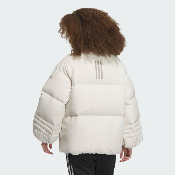 Beige A 라인 셰이프 다운 재킷