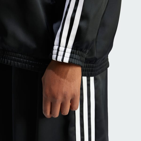 adidas Loose Satin Track Top Black adidas Ireland