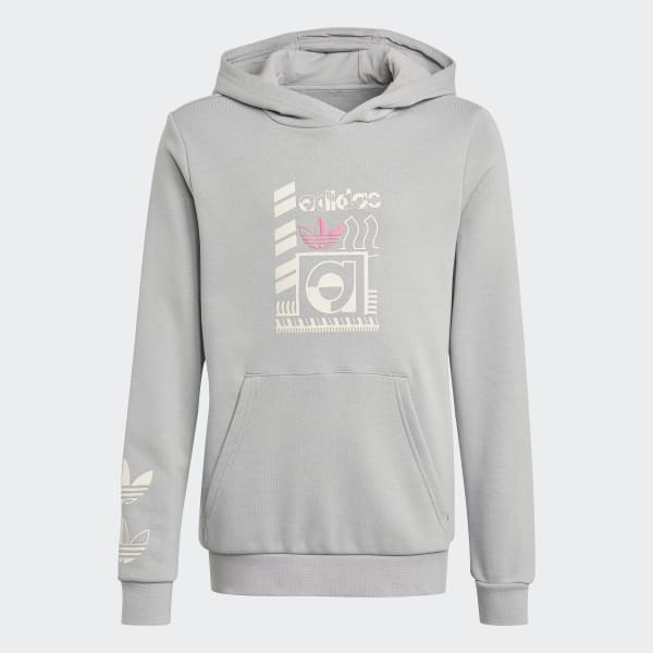 adidas Graphic Print Hoodie - Grey | adidas UK