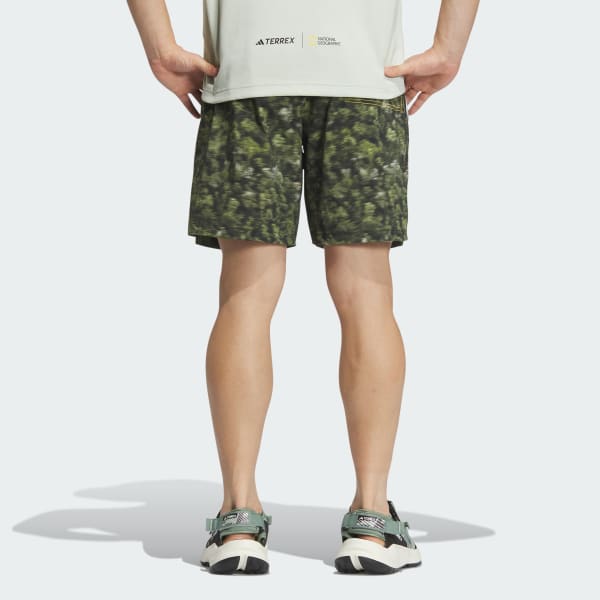 Green National Geographic Aeroready Allover Print Shorts