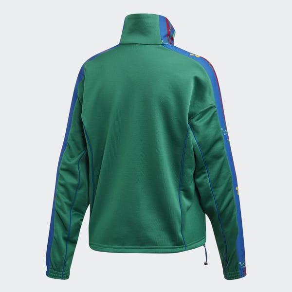 adidas green floral jacket