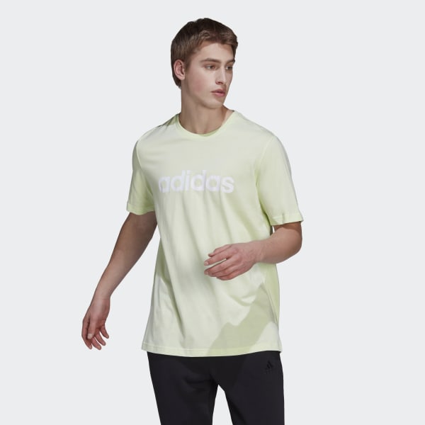 Verde Camiseta Bordada Essentials Linear Logo 29192