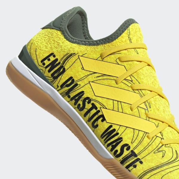 yellow adidas indoor soccer shoes