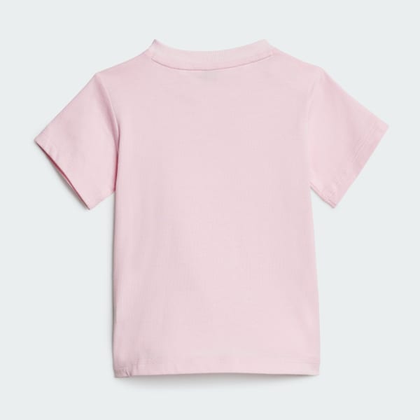 สีชมพู เสื้อยืดและกางเกง Essentials สำหรับเด็ก