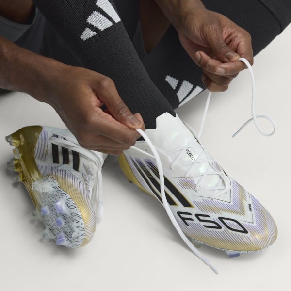 adidas F50 Elite Firm Ground Cleats - White | Free Shipping