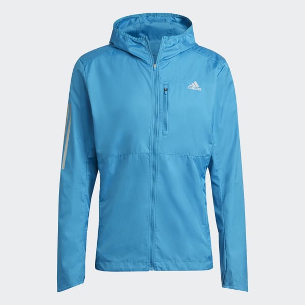 Turquoise Own the Run Hooded Wind Jacket FYR45