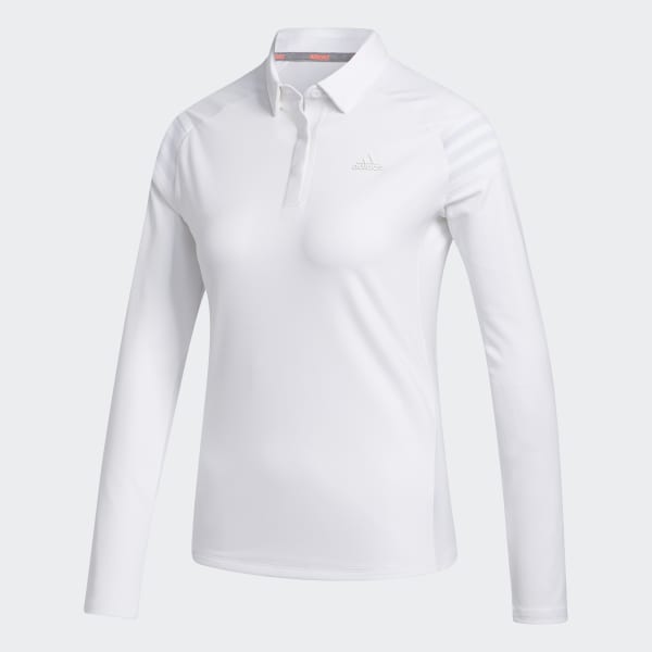 White polo shirt hotsell long sleeve women's