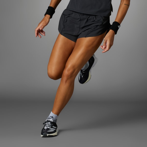 Siyah Adizero Running Split Şort