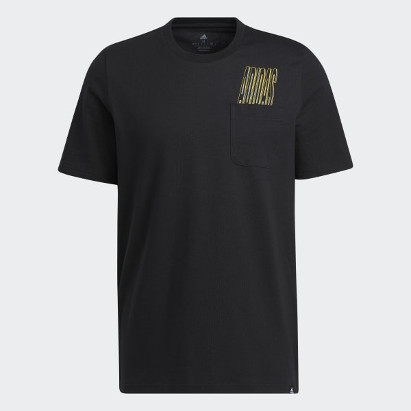 Negro Playera con Bolsillo Dynamic Sport Estampada TR688
