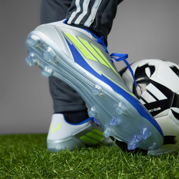 adidas F50 League Messi Firm/Multi-Ground Cleats - Silver