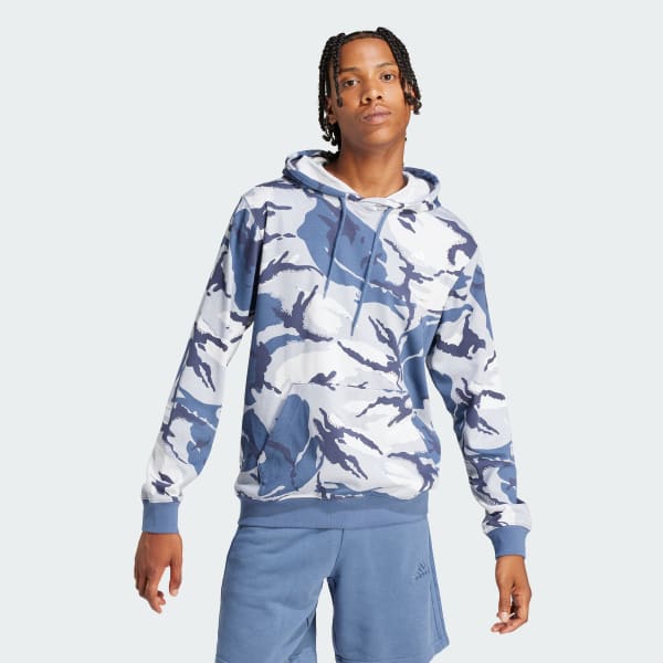 Azul Sudadera con Gorro Seasonal Essentials Camuflaje