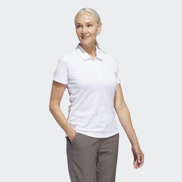adidas Women's Solid Performance Short Sleeve Polo Shirt