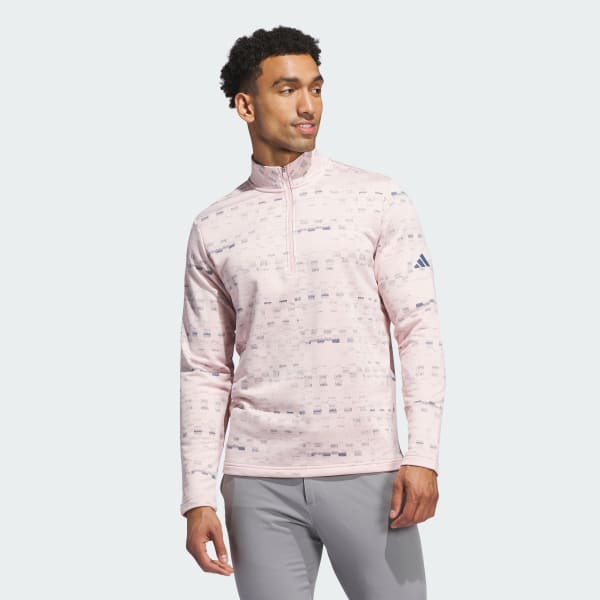 adidas Core Printed Quarter Zip Pullover Pink Free Shipping with adiClub adidas US