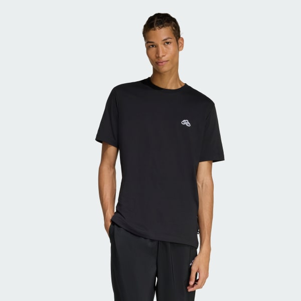 Black SUMMER SLIDE TRIM GRAPHIC T-SHIRT